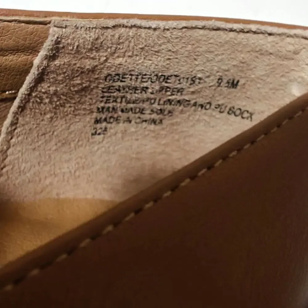 Brown Steve Madden Leather Platform Loafers sz 9.5